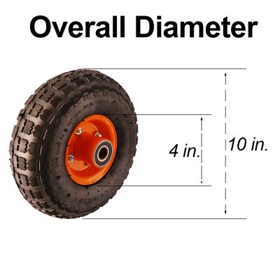 Image showing  Set of TWO 4.10/3.50-4 Sulky Replacement Tire with 5/8 and 3/4 Axle-2.25 in.-5.00 in. Hub