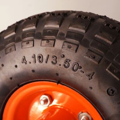 Image showing 6 th Ogracwheel Set of TWO 4.10/3.50-4 Sulky Replacement Tire with 5/8 and 3/4 Axle-2.25 in.-5.00 in. Hub