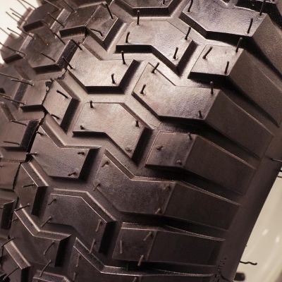 Image showing  20x8.00-8 Lawn Mower Tire Wheel Tubeless with 3/4 Bushing-3.5 in. Offset Hub and 3 1/16 in. Keyway