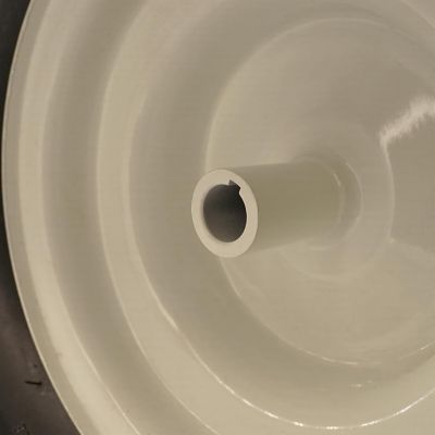 Image showing  20x8.00-8 Lawn Mower Tire Wheel Tubeless with 3/4 Bushing-3.5 in. Offset Hub and 3 1/16 in. Keyway