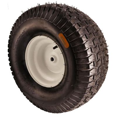 Image showing  20x8.00-8 Lawn Mower Tire Wheel Tubeless with 3/4 Bushing-3.5 in. Offset Hub and 3 1/16 in. Keyway
