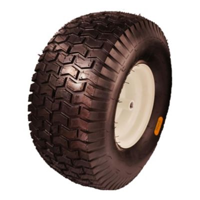 Image showing  20x8.00-8 Lawn Mower Tire Wheel Tubeless with 3/4 Bushing-3.5 in. Offset Hub and 3 1/16 in. Keyway