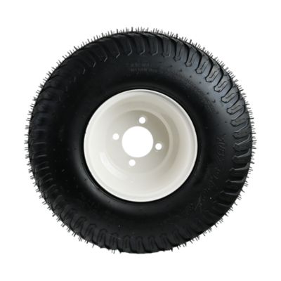 Image showing 7 th Ogracwheel 18x9.50-8 Lawn Mower Tires with 4 Lug 8 in.x 7 in. Wheel-2.83 in. Central Hole-4PR-1000 lb. Capacity, 2 pc.