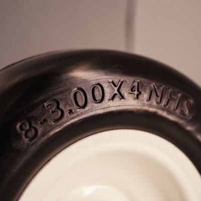 Image showing 5 th Ogracwheel 8x3.00-4 Flat Free Tire with 3/4 and 5/8 Bearings-3.25-4.75 in. Center Hub Set of 2