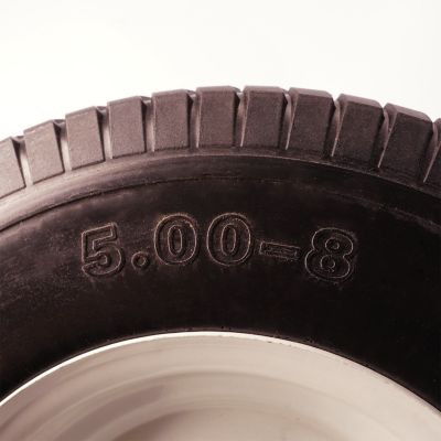 Image showing  Flat Free 16x5.00-8 Tire with 1 in. Bearings-3 in. Center Hub Turf Tread