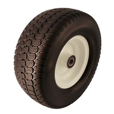 Image showing 7 th Ogracwheel Flat Free Turf Tread Tire 13x5.00-6 with 3/4 and 5/8 Bearings-3 in. Center Hub