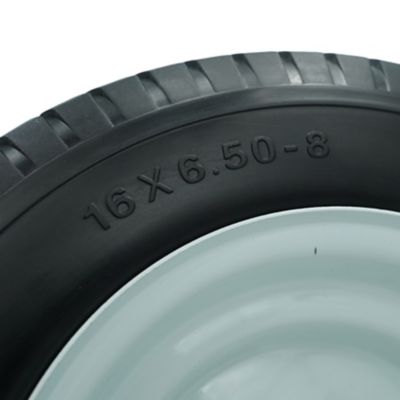 Image showing  16x6.50-8 with 4 Lug Wheels-Set of 2 Flat Free