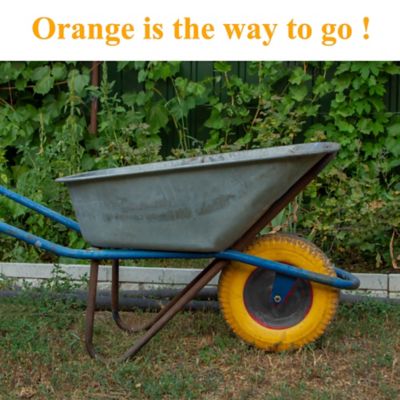 Image showing  4.80/4.00-8 Flat Free Wheelbarrow Tire 3.5-6 in. Hub