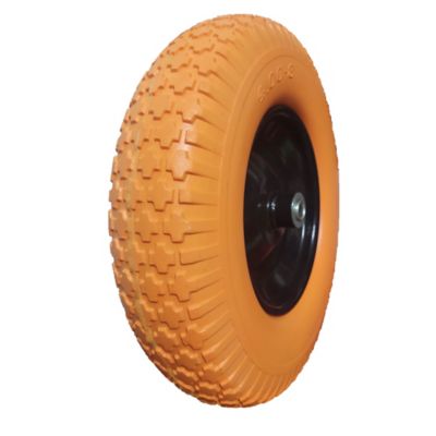 Image showing 5 th Ogracwheel 4.80/4.00-8 Flat Free Wheelbarrow Tire 3.5-6 inch Hub