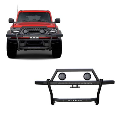 Black Horse Off Road Rambler Grille Guard Kit Modular Black Fits 2021-2025 Ford Bronco, RAGF20-K1PLFB