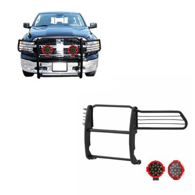 Black Horse Off Road Grille Guard Kit Modular Black fits 2009-2018 Dodge Ram 1500, 2019-2024 Ram 1500 Classic, 17DG109MA-PLR