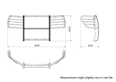 Image showing  Grille Guard Modular Black Fits 2022-2025 Chevrolet Silverado 1500