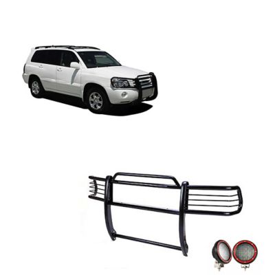 Black Horse Off Road Grille Guard Kit Modular Black fits 2001-2007 Toyota Highlander, Does not fit Hybrid, 17TL26MA-PLFR