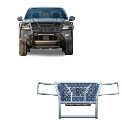 Image showing 1 th Black Horse Off Road Rugged Heavy Duty Grille Guard Kit Modular Black Fits 2022-2025 Nissan Frontier, RU-NIFR22-B-K2