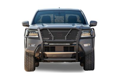 Image showing 2 th Black Horse Off Road Rugged Heavy Duty Grille Guard Kit Modular Black Fits 2022-2025 Nissan Frontier, RU-NIFR22-B-K2