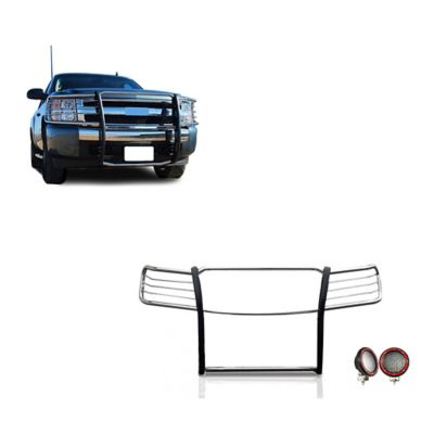 Black Horse Off Road Grille Guard Kit Modular Stainless Steel Fits 2007-2013 Chevrolet Silverado 1500