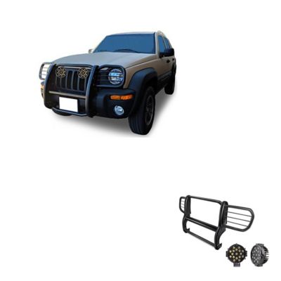 Black Horse Off Road Grille Guard Kit Modular Black fits 2002-2007 Jeep Liberty, 17EH26MA-PLB