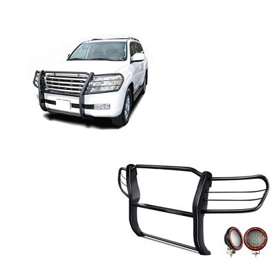 Black Horse Off Road Grille Guard Kit Modular Black fits 1998-2007 Toyota Land Cruiser, 17SG598MA-PLFR