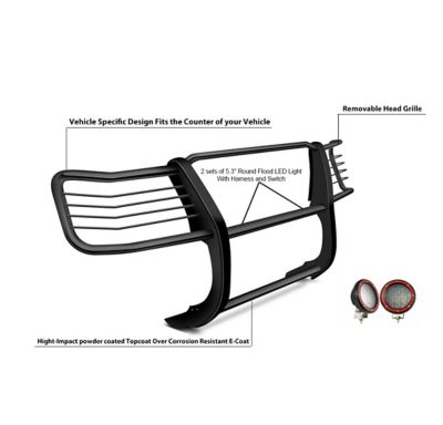 Image showing  Grille Guard Kit Modular Black Fits 2017-2024 Nissan Titan, Excl Titan XD Models