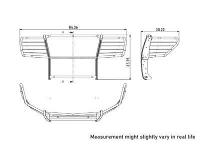 Image showing  Grille Guard Kit Modular Black Fits 2017-2024 Nissan Titan, Excl Titan XD Models