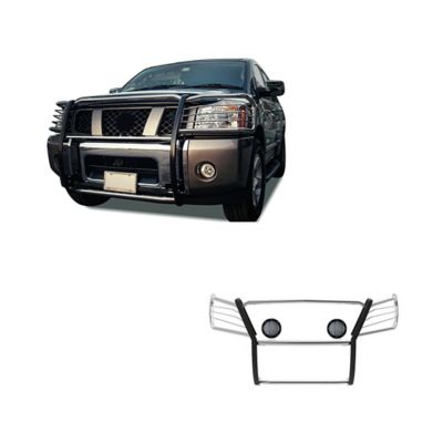 Black Horse Off Road Grille Guard Kit Modular Stainless Steel fits 05-15 Nissan Armada, 04-15 Nissan Titan, 17NR26MSS-PLFB