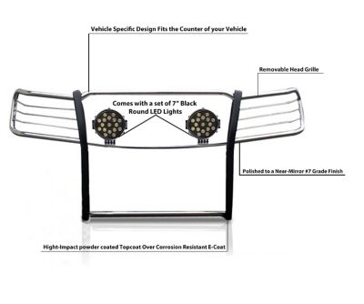 Image showing  Grille Guard, Modular Stainless Steel Fits 14-18 Chevrolet Silverado 1500, 19 Chevrolet Silverado 1500 LD