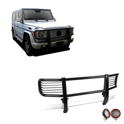 Black Horse Off Road Grille Guard Kit Modular fits 2003-2010 Mercedes-Benz G55 AMG, 1999-2010 Mercedes G500, PGBZA008A-PLFR