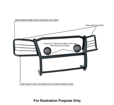 Image showing  Grille Guard Kit Modular Black Fits 2007-2013 GMC Sierra 1500, Excludes Denali