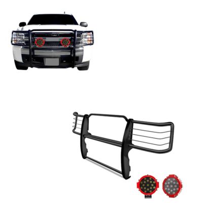 Black Horse Off Road Grille Guard Kit Fits 14-18 Chevrolet Silverado 1500, 19-19 Chevrolet Silverado 1500 LD, 17GT27MA-PLR
