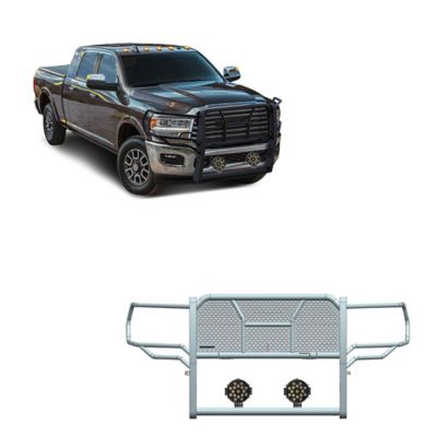 Black Horse Off Road Rugged Heavy Duty Grille Guard Kit Modular Black Fits 2019-2024 Ram 25002019-2024 Ram 3500.