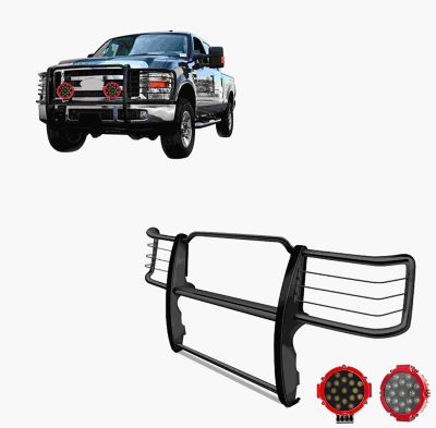 Black Horse Off Road Grille Guard Kit fits 11-14 Chevrolet Silverado 2500 HD, 11-14 Chevrolet Silverado 3500 HD, 17GT26MA-PLR