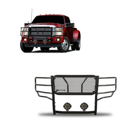 Black Horse Off Road Rugged Grille Guard Kit Modular fits 11-16 Ford F-250 /F-350/F-450 /F-550 Super Duty, RU-FOF211-B-PLB