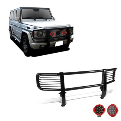 Black Horse Off Road Grille Guard Kit Modular Fits 2003-2010 Mercedes-Benz G55 AMG, 1999-2010 Mercedes G500, PGBZA008A-PLR