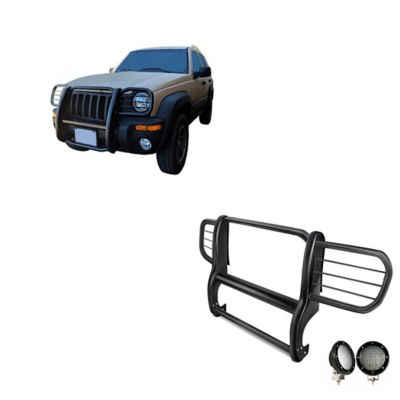 Black Horse Off Road Grille Guard Kit Modular Black fit 2002-2007 Jeep Liberty, 17EH26MA-PLFB