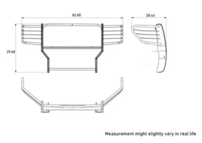 Image showing  Grille Guard Modular Black Fits 2021-2025 GMC Sierra 2500 HD2021-2025 GMC Sierra 3500 HD