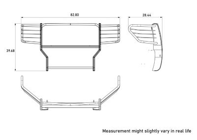 Image showing  Grille Guard Modular Black Fits 2021-2025 GMC Sierra 2500 HD2021-2025 GMC Sierra 3500 HD