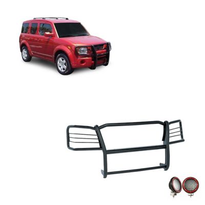 Black Horse Off Road Grille Guard Kit Modular Black fits 2003-2008 Honda Element, Excludes SC model, 17A155900MA-PLFR
