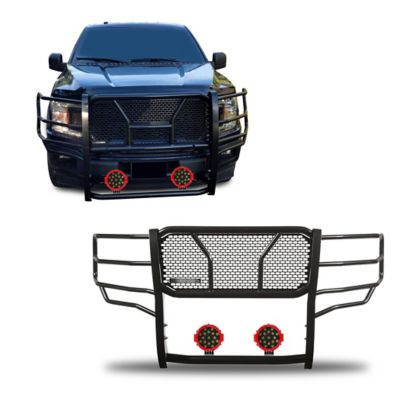 Black Horse Off Road Rugged Heavy Duty Grille Guard Kit Modular Black Fit 2015-2020 Ford F-150 (Excl 2020 Diesel Models)