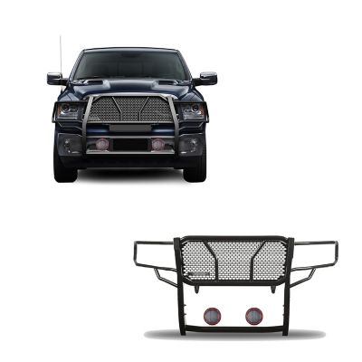 Image showing  Rugged Grille Guard Kit fits 2019-2024 Ram 1500 Classic , 2009-2018 Dodge Ram 1500, RU-DORA09-B-PLFR