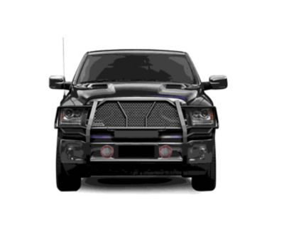 Image showing  Rugged Grille Guard Kit fits 2019-2024 Ram 1500 Classic , 2009-2018 Dodge Ram 1500, RU-DORA09-B-PLFR