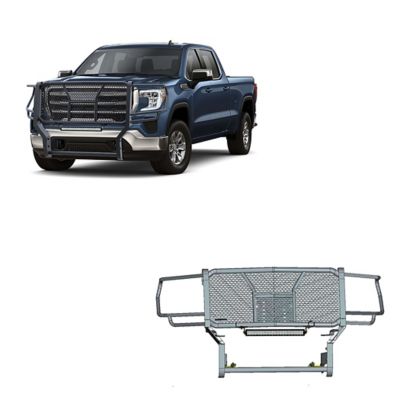 Black Horse Off Road Rugged Heavy Duty Grille Guard Kit Modular Black Fits 20-23 GMC Sierra 2500 HD/Sierra 3500 HD.