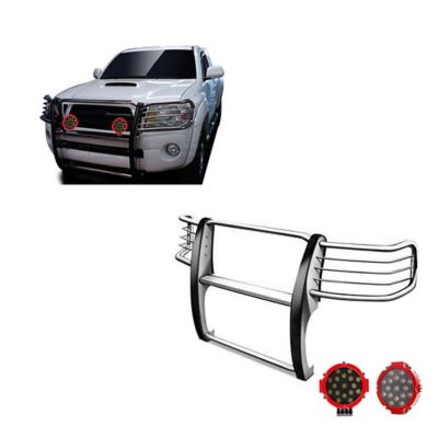 Black Horse Off Road Grille Guard Kit Modular Stainless Steel Fits 2005-2015 Toyota Tacoma