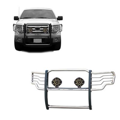 Black Horse Off Road Grille Guard Kit Modular Stainless Steel Fits 2009-2014 Ford F-150, Excl. 10-14 F150 Raptor Models