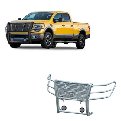 Black Horse Off Road Rugged Heavy Duty Grille Guard Kit Modular Black Fits 17-24 Nissan Titan XD ( Incl. Diesel and Gas Engine)