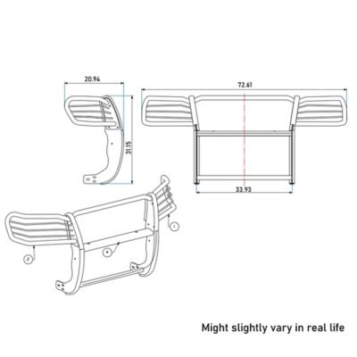 Image showing  Grille Guard Kit Modular Black fits 05-15 Toyota Tacoma