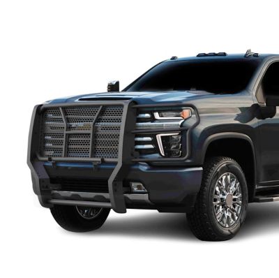 Image showing  Rugged Heavy Duty Grille Guard Modular Black Fits 20-25 Chevy Silverado 2500 HD/3500 HD