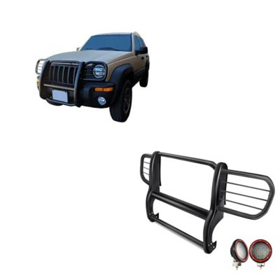 Black Horse Off Road Grille Guard Kit Modular Black Fits 2002-2007 Jeep Liberty, 17EH26MA-PLFR
