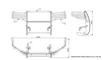 Image showing  Grille Guard Kit Modular Stainless Steel Fits 2008-2022 Toyota Sequoia07-21 Toyota Tundra