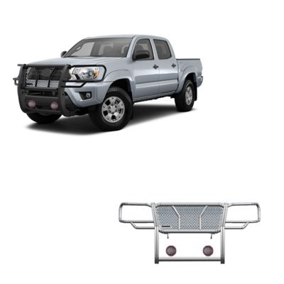 Black Horse Off Road Rugged Heavy Duty Grille Guard Kit Modular Black Fits 2005-2015 Toyota Tacoma.
