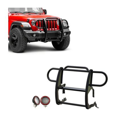 Black Horse Off Road Grille Guard Kit Modular Black Fits 2020-2025 Jeep Gladiator2018-2025 Jeep Wrangler JL